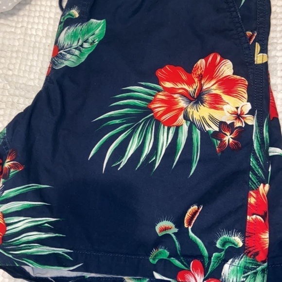 2/49$ Men’s VANS‎ Navy Blue & Tropical 100% cotton elastic waist shorts size XL - Picture 10 of 12